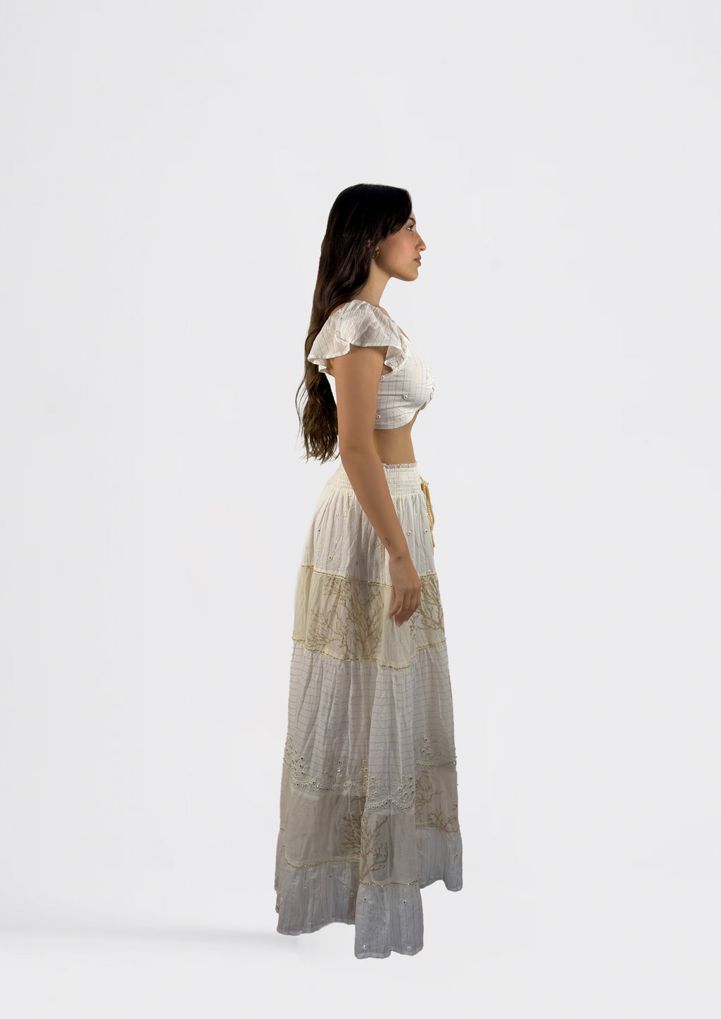 Gathered Maxi Skirt