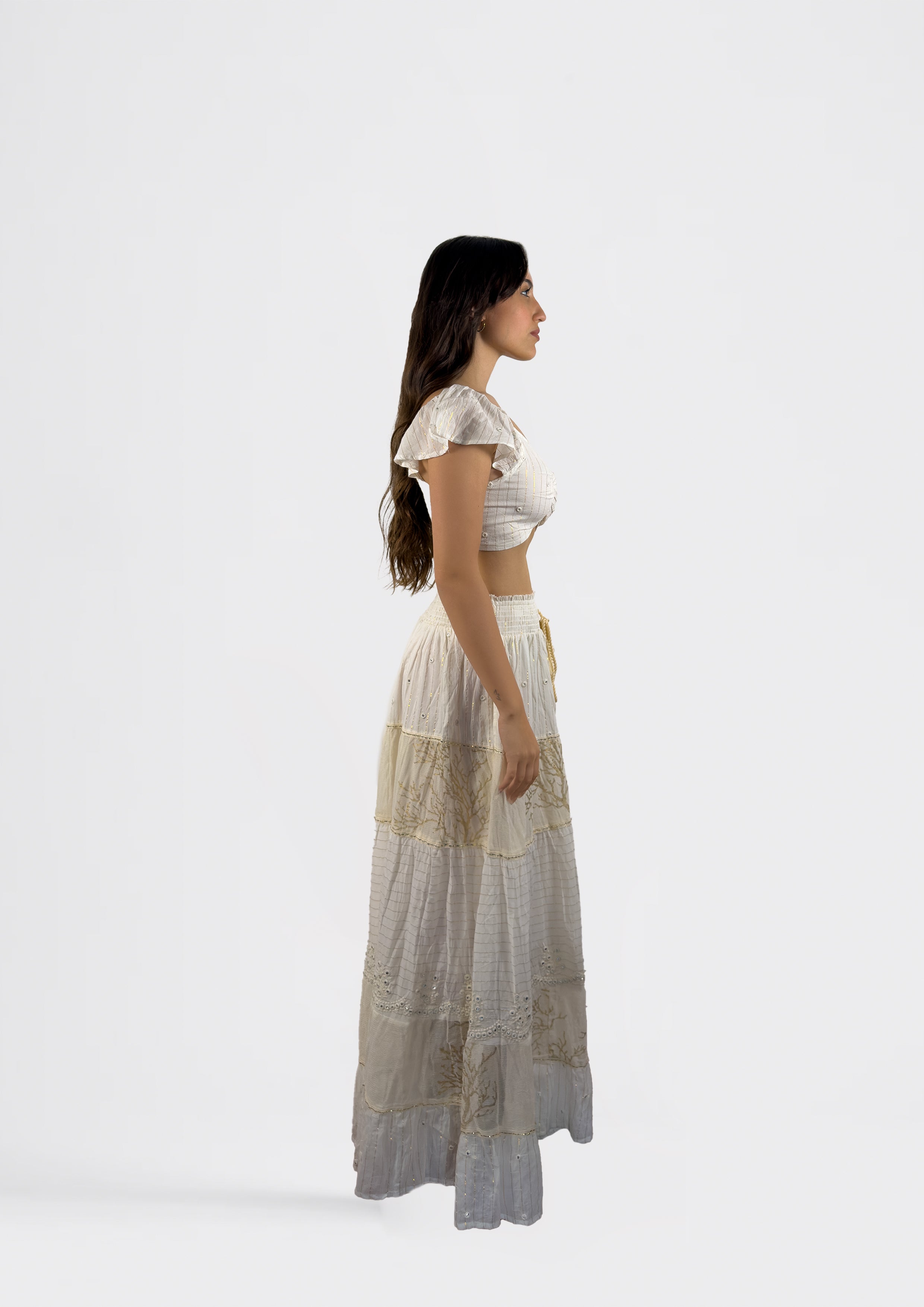 Gathered Maxi Skirt